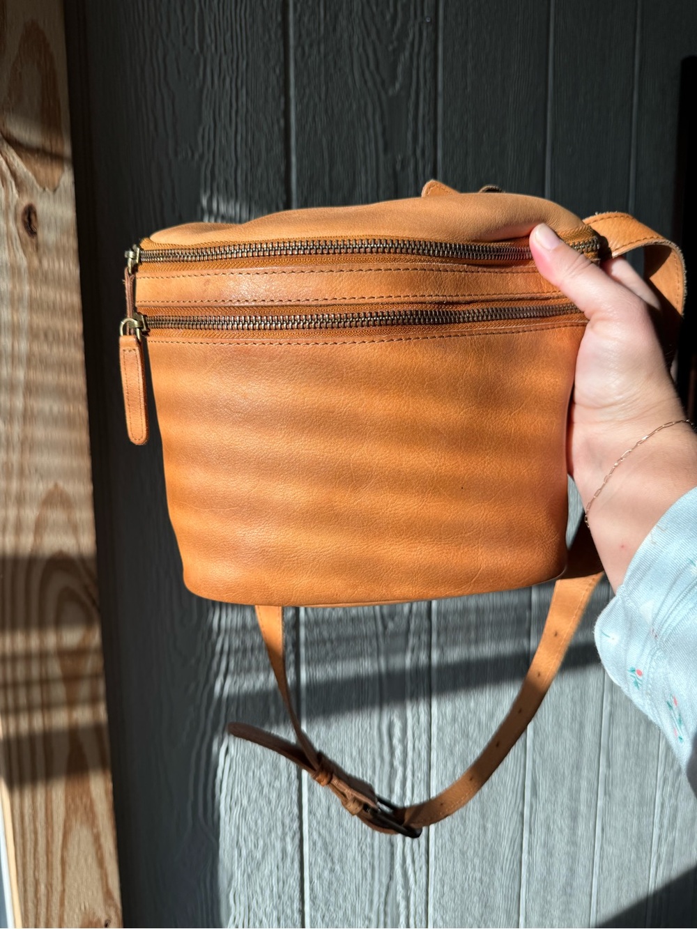 Tan Leather Belt Bag